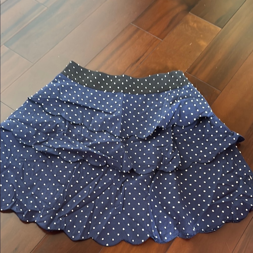 Marysia size small Polka Dot Tiered Skirt - Navy and White